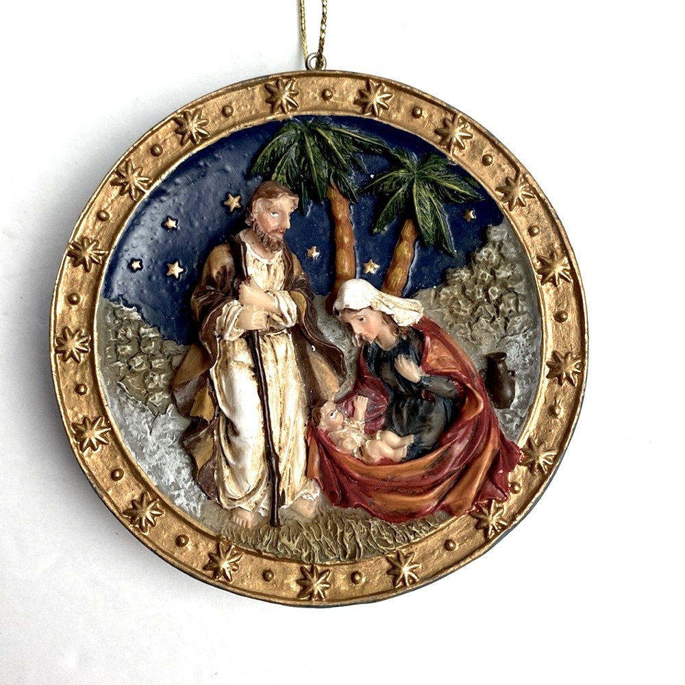 Heritage House Manger Scene Christmas Ornament  Joy of Christmas Silent Night